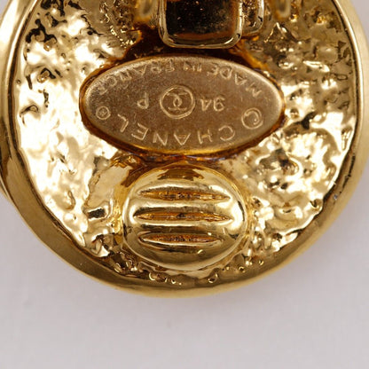 Chanel CC Logo Vintage Gold Plated Earrings — view 9