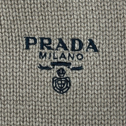 Prada Logo Embroidery Cashmere Knit Sweater 50 — view 6