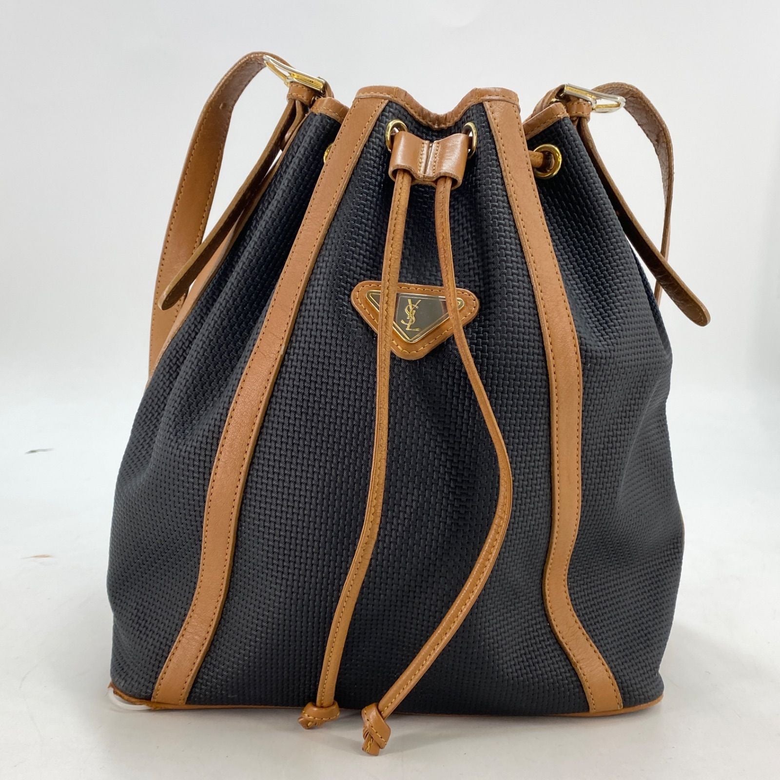 Saint Laurent Shoulder Bag Drawstring Leather Crossbody — view 2