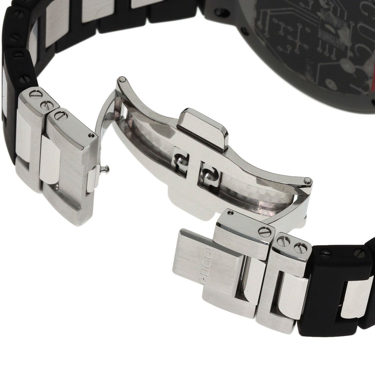 Gucci 114.2 Eye World Time Digital Watch SS Ssx Rubber — view 8