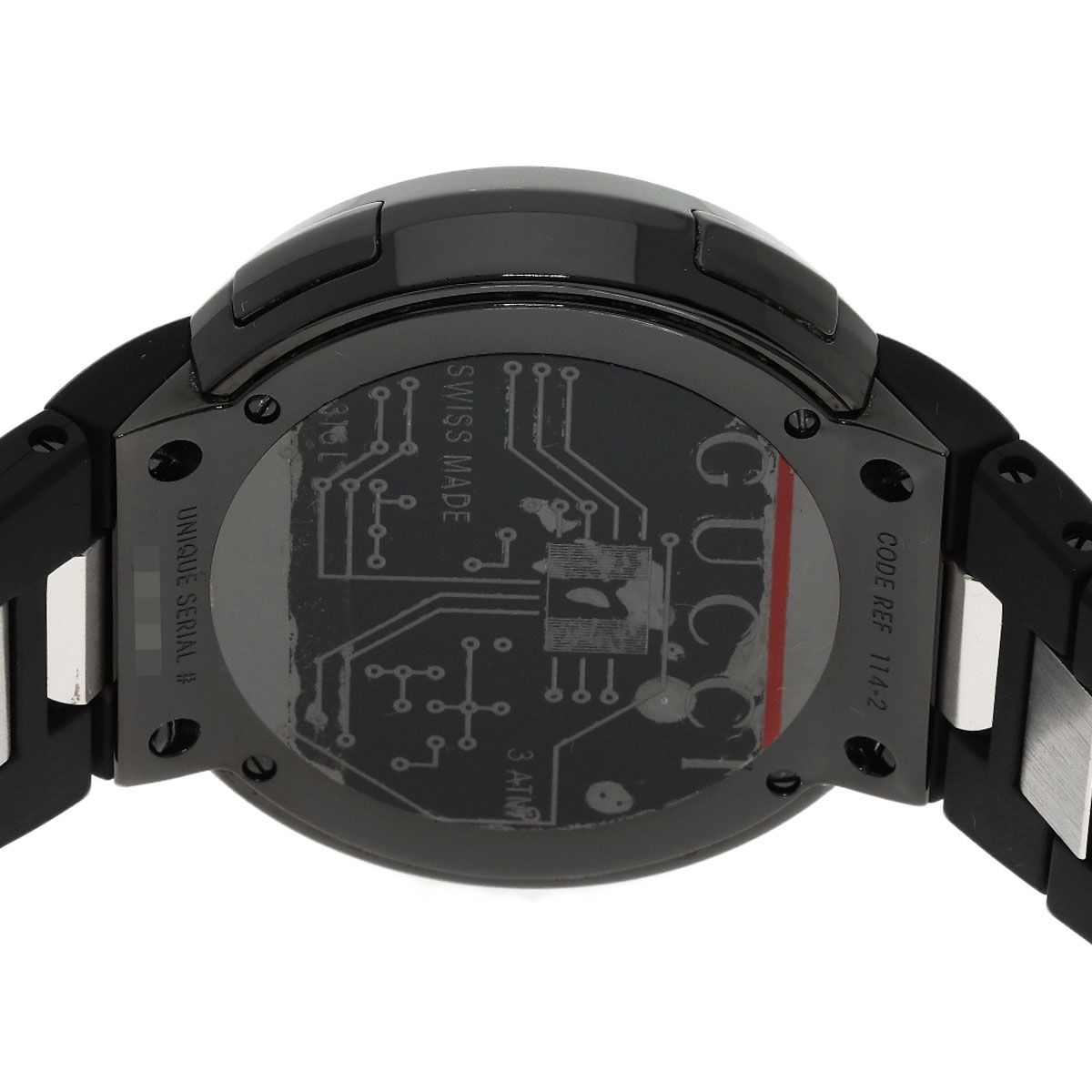 Gucci 114.2 Eye World Time Digital Watch SS Ssx Rubber — view 7