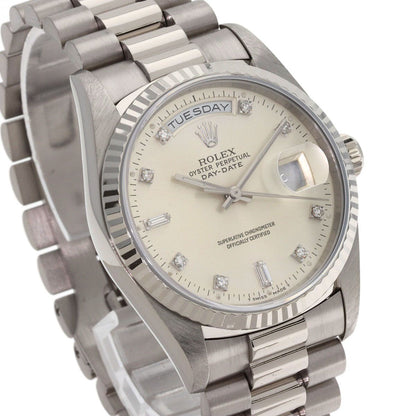 Rolex Day Date Diamond Watch 18k White Gold — view 4