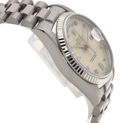 Rolex Day Date Diamond Watch 18k White Gold — view 6