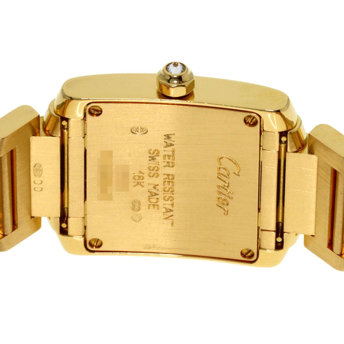 Cartier Tank Francaise SM Full Diamond Watch 18k Yellow Gold — view 7
