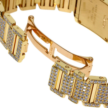 Cartier Tank Francaise SM Full Diamond Watch 18k Yellow Gold — view 8