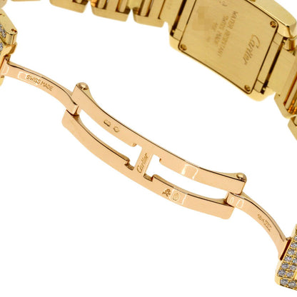Cartier Tank Francaise SM Full Diamond Watch 18k Yellow Gold — view 9