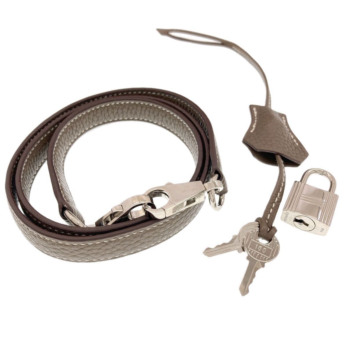 Hermes Bolide 31 Etoupe Silver Handbag Taurillon — view 8