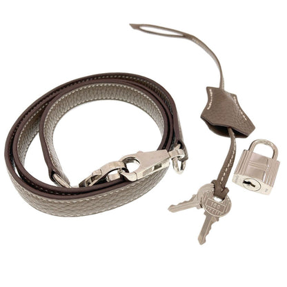 Hermes Bolide 31 Etoupe Silver Handbag Taurillon — view 8