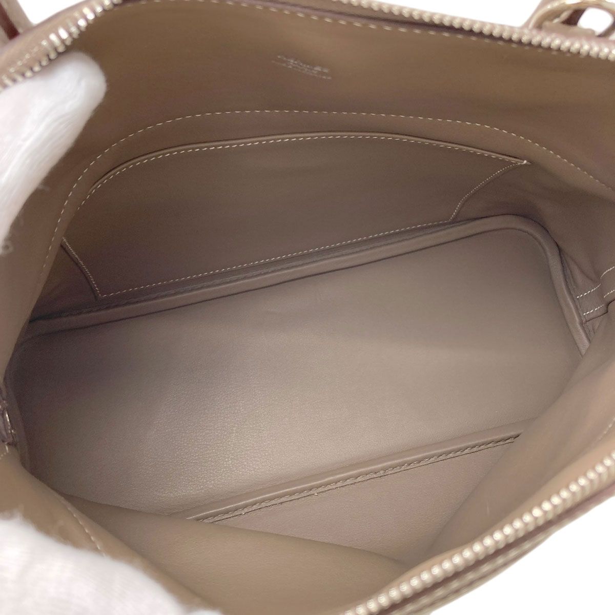 Hermes Bolide 31 Etoupe Silver Handbag Taurillon — view 5