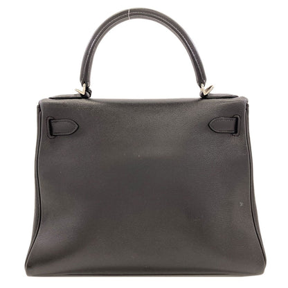Hermes Kelly 28 Retourne Silver Handbag Epsom — view 2