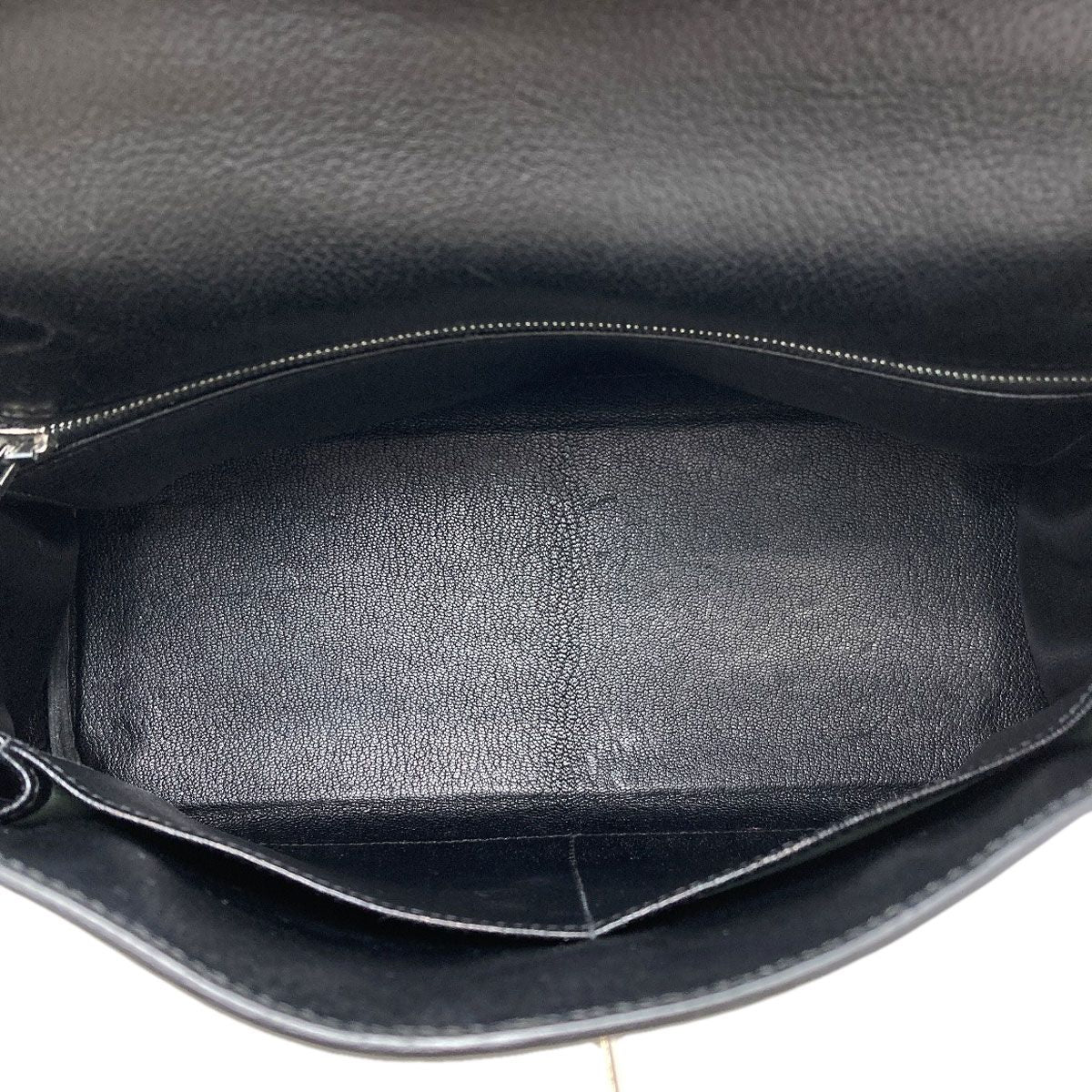 Hermes Kelly 28 Retourne Silver Handbag Epsom — view 5