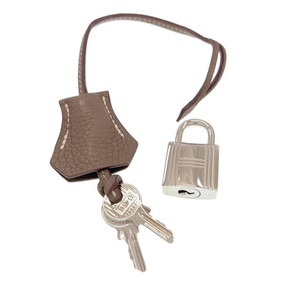 Hermes Bolide 31 Etoupe Silver Handbag Taurillon — view 9