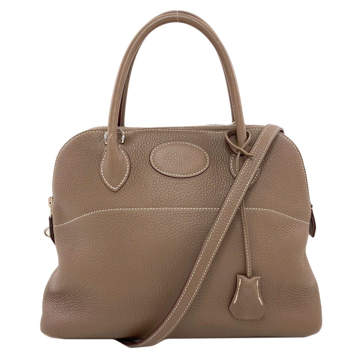 Hermes Bolide 31 Etoupe Silver Handbag Taurillon