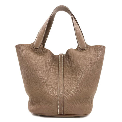 Hermes Picotin Lock MM Etoupe Silver Handbag Taurillon — view 2