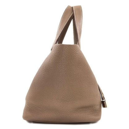 Hermes Picotin Lock MM Etoupe Silver Handbag Taurillon — view 3