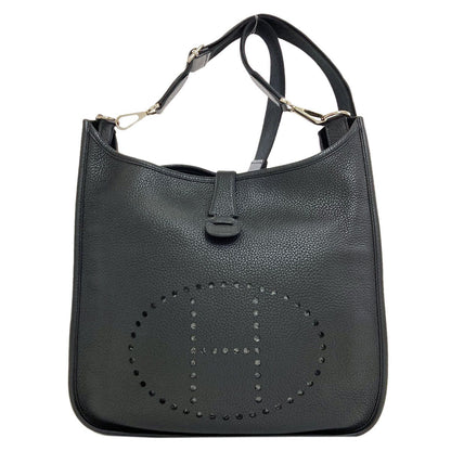Hermes Evelyne 3 GM Silver Shoulder Bag Taurillon
