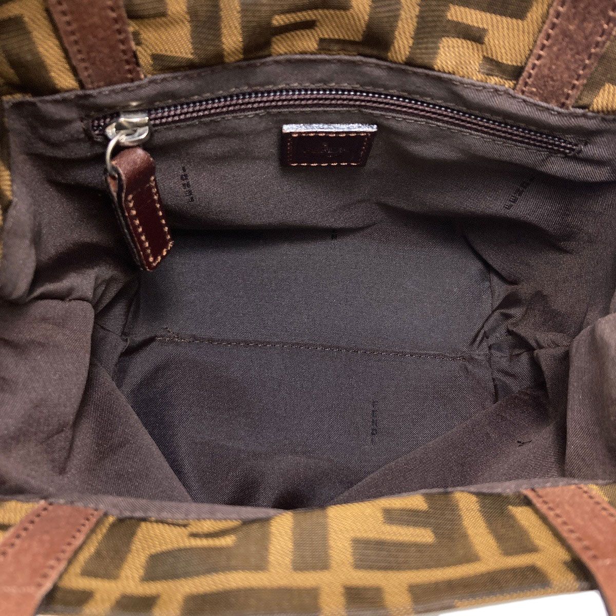 Fendi Zucca Pattern Handbag Canvas — view 5