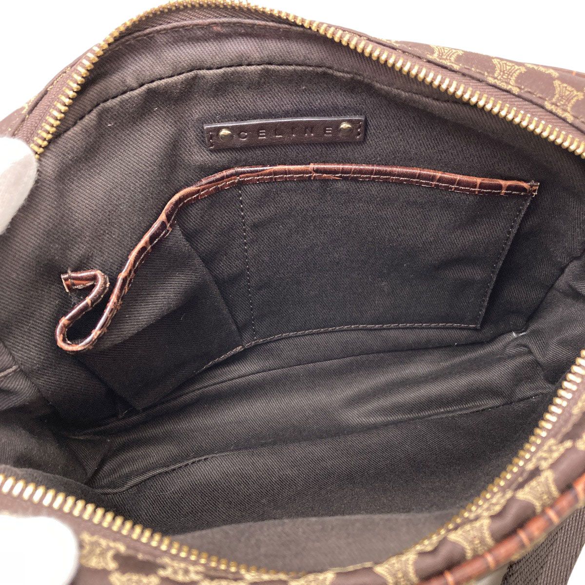Celine Macadam Pattern Shoulder Bag Canvas — view 5