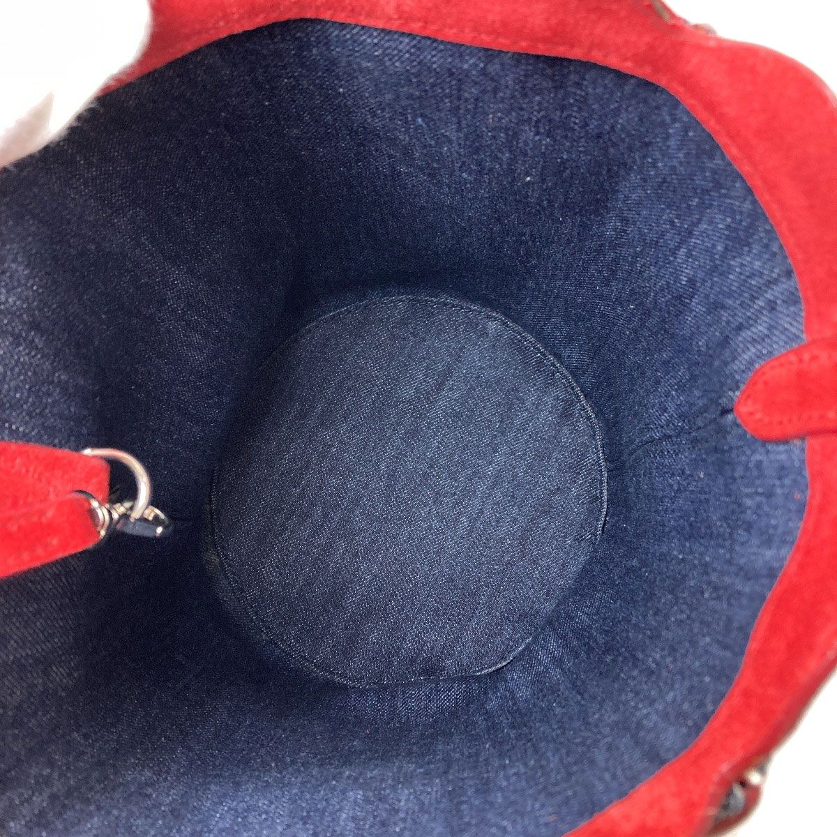 Miu Miu Cherry Print 2-Way Shoulder Bag Denim — view 5