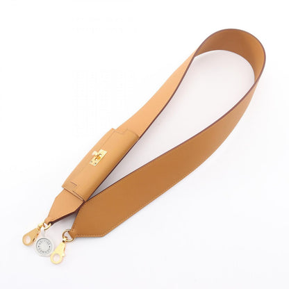 Hermes Shoulder Strap Bandouliere Kelly Pocket Orange Yellow Leather Sesame — view 2