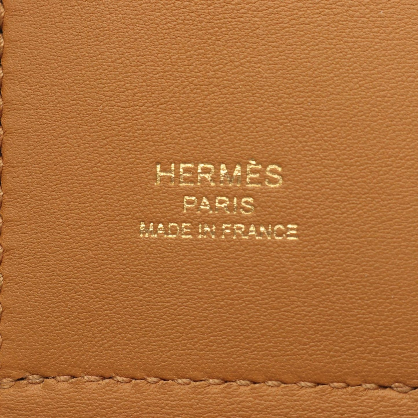 Hermes Shoulder Strap Bandouliere Kelly Pocket Orange Yellow Leather Sesame — view 4