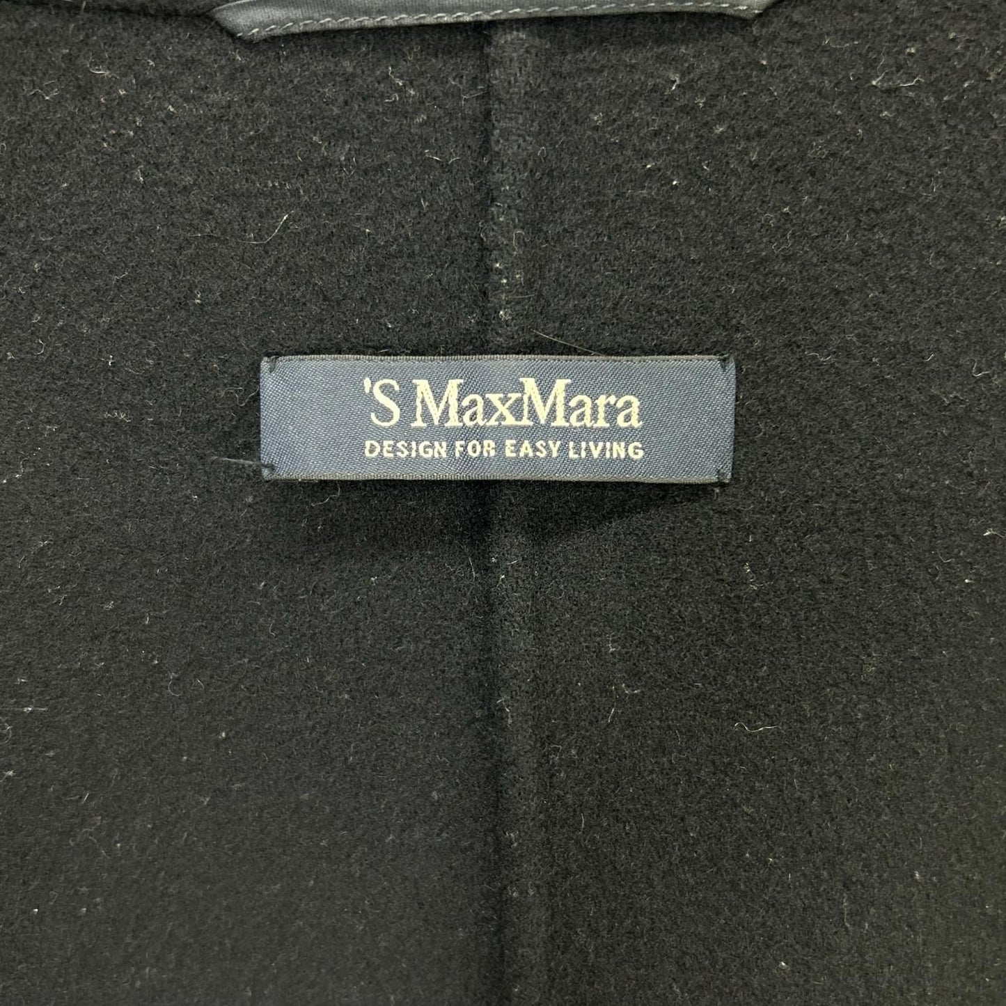 Max Mara S Maxmara Cucito a Navy Wool 100 Che Star Coat — view 4