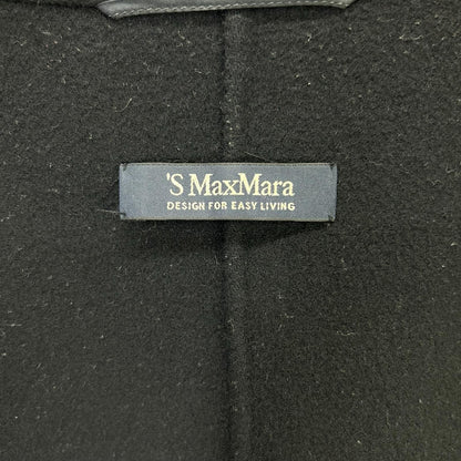 Max Mara S Maxmara Cucito a Navy Wool 100 Che Star Coat — view 4