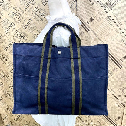 Hermes Handbag Her Line Navy A3 Business