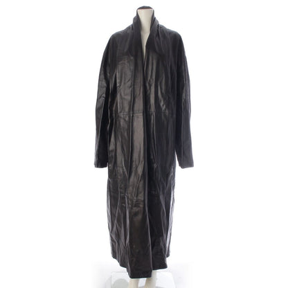 Hermes All Leather Martin Margiela Era Double de Meme Coat Lambskin Long Black