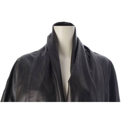 Hermes All Leather Martin Margiela Era Double de Meme Coat Lambskin Long Black — view 5