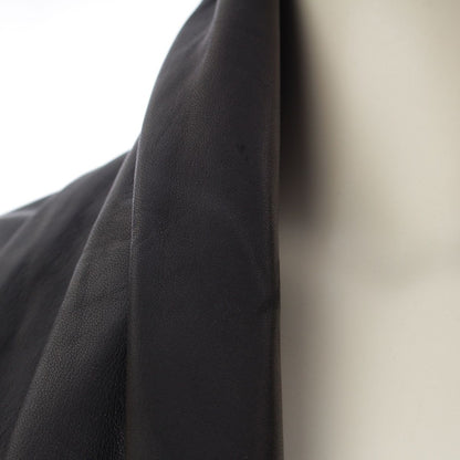 Hermes All Leather Martin Margiela Era Double de Meme Coat Lambskin Long Black — view 7