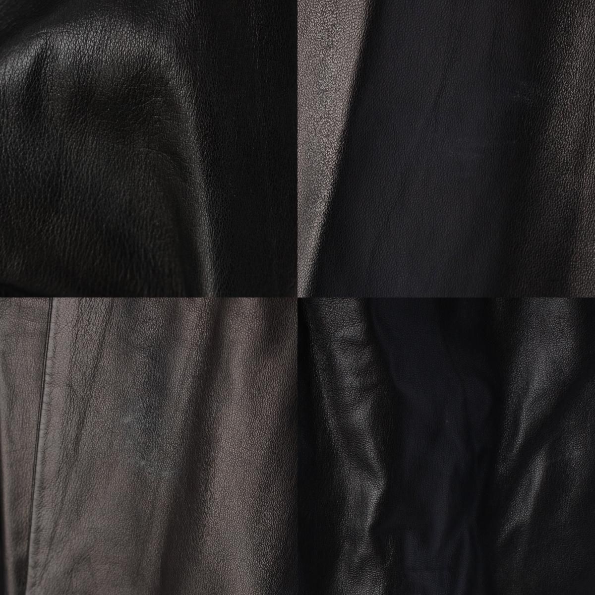 Hermes All Leather Martin Margiela Era Double de Meme Coat Lambskin Long Black — view 8