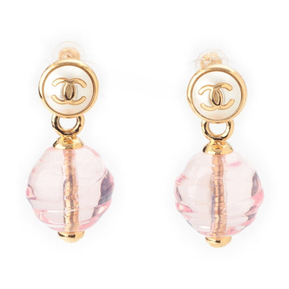 Chanel Metal Costume Pearl CC Logo Earrings Multicolor