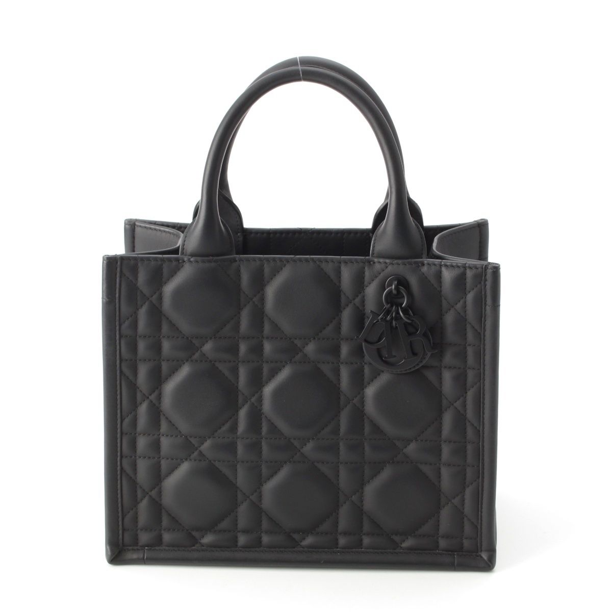 Dior Leather Micro Cannage Book Tote So Black Small