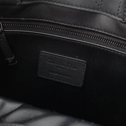 Dior Leather Micro Cannage Book Tote So Black Small — view 7