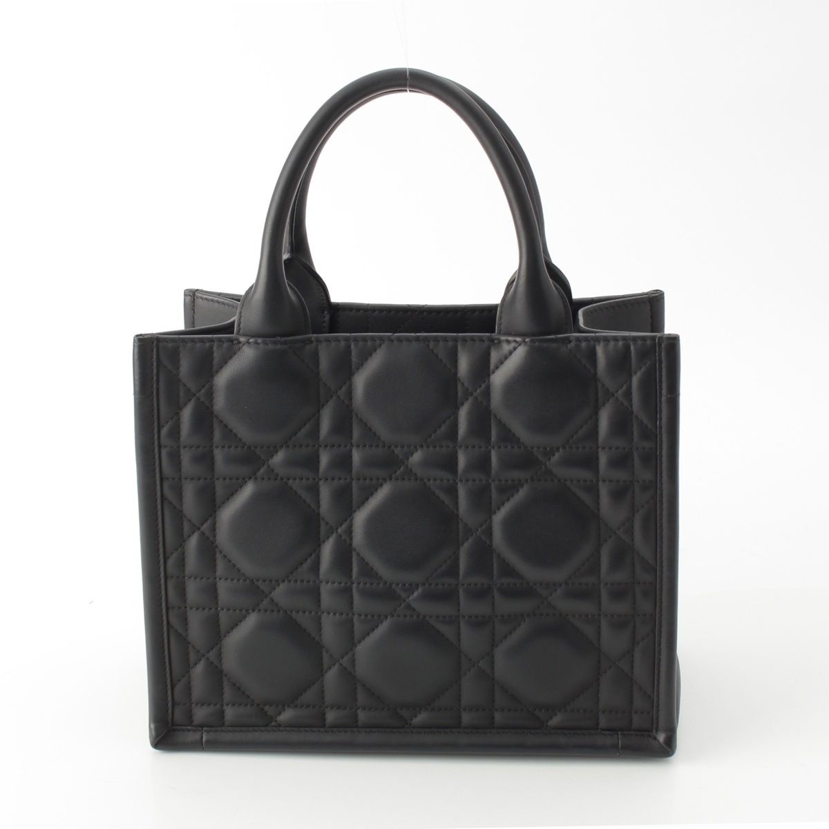 Dior Leather Micro Cannage Book Tote So Black Small — view 4