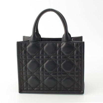 Dior Leather Micro Cannage Book Tote So Black Small — view 4