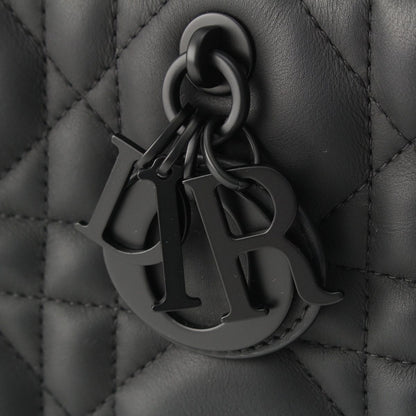 Dior Leather Micro Cannage Book Tote So Black Small — view 8