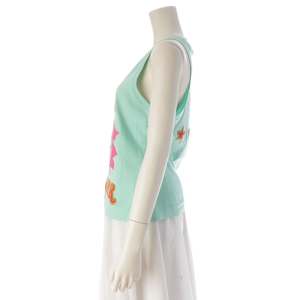 Dior Galliano Era Not War Logo Tank Top Light Green 42 — view 3