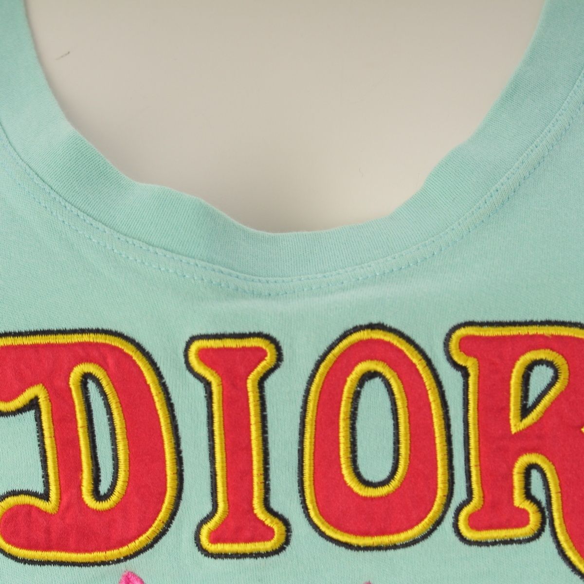 Dior Galliano Era Not War Logo Tank Top Light Green 42 — view 8