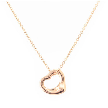 Tiffany & Co Open Heart Pendant Necklace 18k Pink Gold