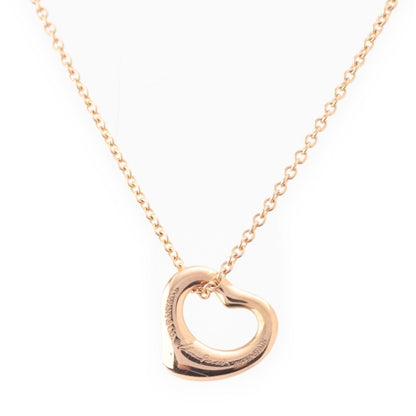 Tiffany & Co Open Heart Pendant Necklace 18k Pink Gold — view 2
