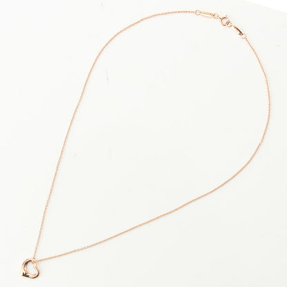 Tiffany & Co Open Heart Pendant Necklace 18k Pink Gold — view 3