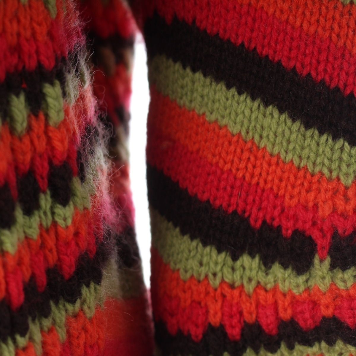 Prada Cashmere Multi Border Long Sleeve Sweater Knit Top Multicolor 40 — view 7