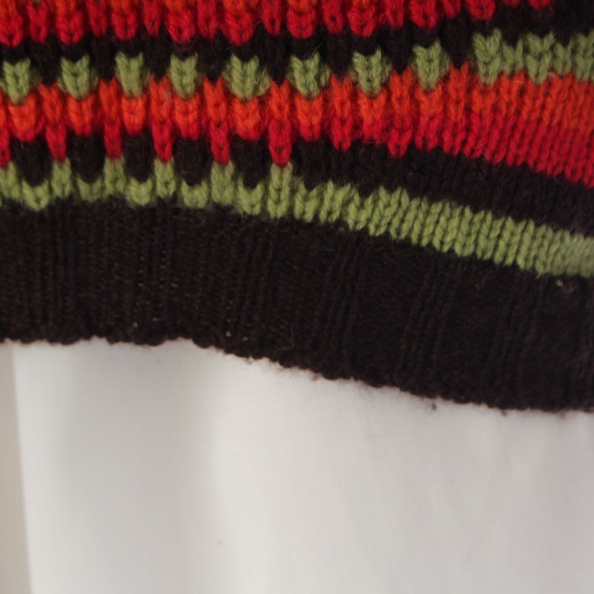 Prada Cashmere Multi Border Long Sleeve Sweater Knit Top Multicolor 40 — view 8