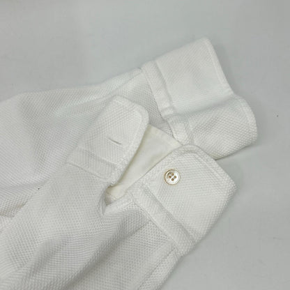 Loro Piana Optical White Pullover Long Sleeve Polo Shirt — view 8