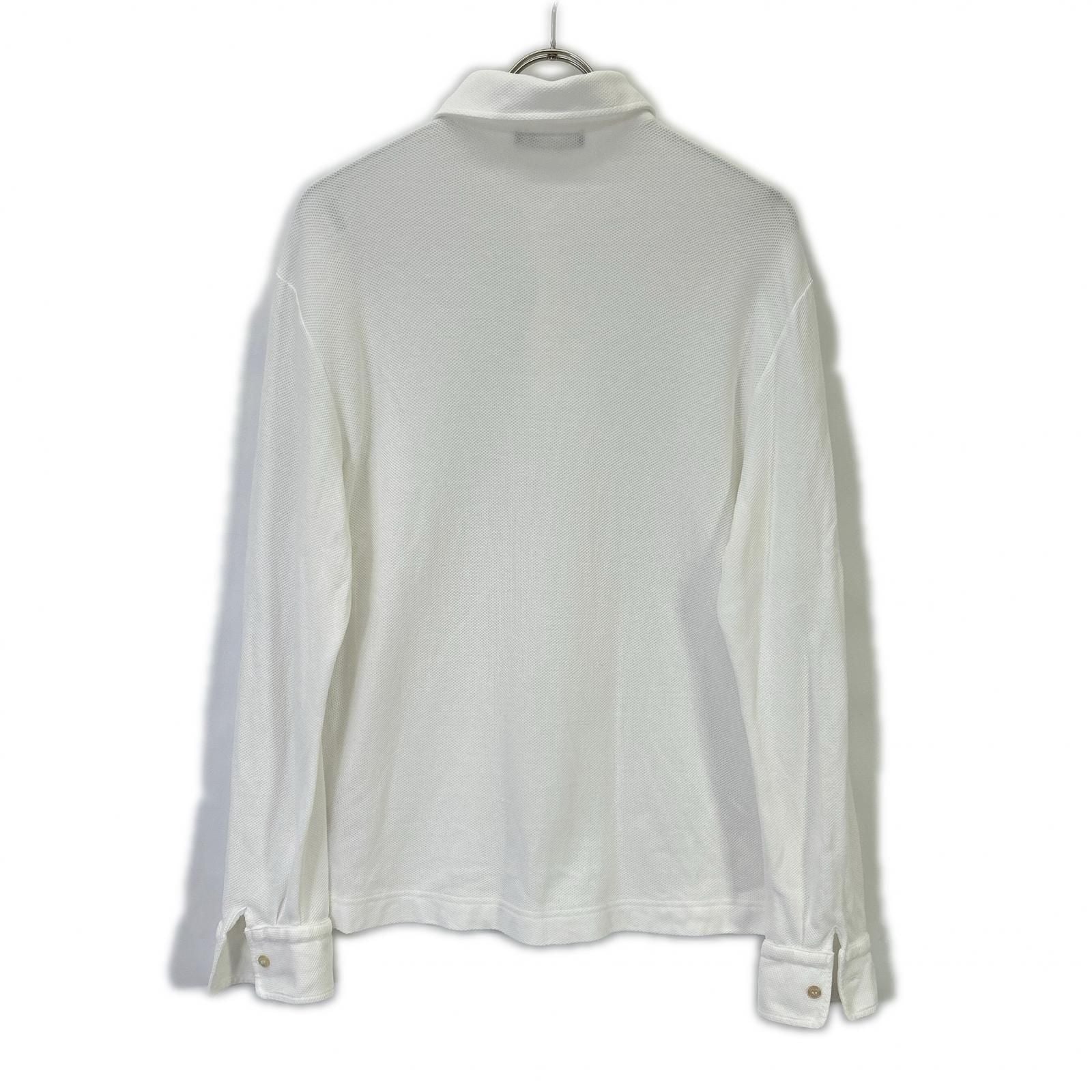 Loro Piana Optical White Pullover Long Sleeve Polo Shirt — view 2
