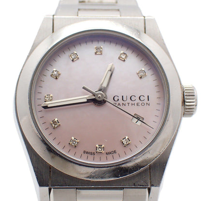 Gucci 115.5 Pantheon Quartz Watch Pink Shell Dial SS Pawn