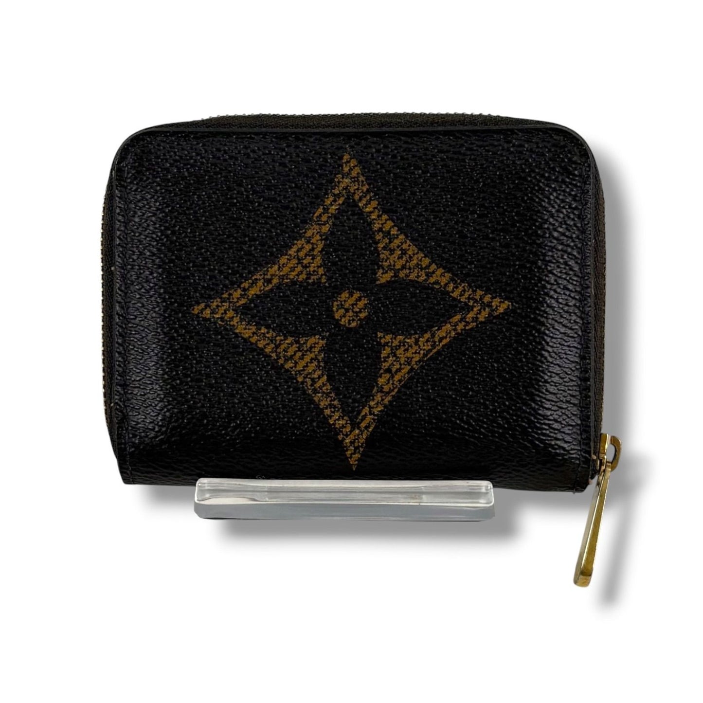 Louis Vuitton Monogram Giant Zippy Coin Purse Fragment Case Brown Lambskin — view 4