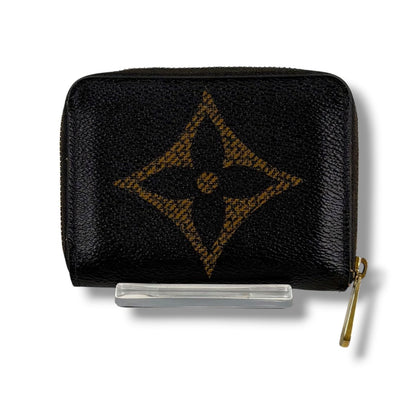 Louis Vuitton Monogram Giant Zippy Coin Purse Fragment Case Brown Lambskin — view 4